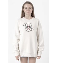 Jason Voorhees Facemask Beyaz Kadın 2ip Sweatshirt