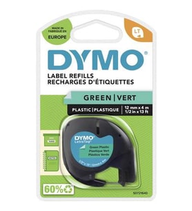 DYMO ŞERİT LETRA TAG PLASTİK ŞERİT YEŞİL 12MMX4M S0721640 59425