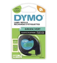 DYMO ŞERİT LETRA TAG PLASTİK ŞERİT YEŞİL 12MMX4M S0721640 59425