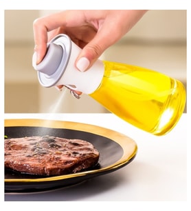 qosrix Çok Amaçlı Spreyli Sızdırmaz Cam Şişe Yağdanlık 220 Ml Limon Sirke Sos Püskürtücü Dağıtıcı Sprey