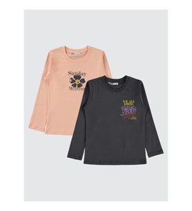 Civil Girls Kız Çocuk 2'li Sweatshirt 5-13 Yaş Antrasit