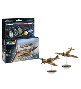 Revell Model Set Uçak Spitfire Mk.Ia Hurricane Mk.I 63771