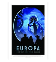 Europa - Nasa/jpl Seyahat Posteri Tablo Ahşap Poster Dekoratif
