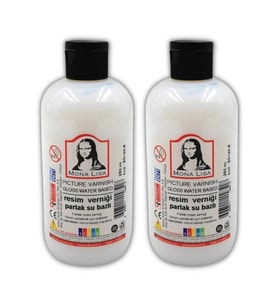Resim Verniği 250 ml Su Bazlı 2 adet Resim Parlatıcı Vernik 250 ml 2 Adet (Beyaz)