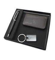 Signator D372 İsme Özel Set - Deri Kartlık + Anahtarlık  + Kalem Seti  İsme Özel Hediyelik Set (Karışık)