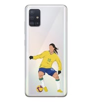 Samsung Galaxy A71 Uyumlu Ronaldinho Tasarımlı Şeffaf Telefon Kılıfı