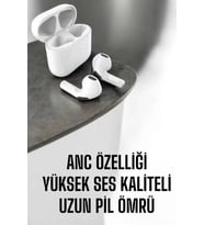 Yeni Nesil Pro Bluetooth Kulaklık Uzun Pil Ömrü Beyaz