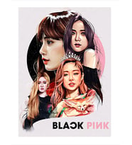 Black Pink Modern Ahşap Tablo