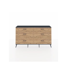Arges Konsol 6 Çekmeceli  176x30x99 Aytaşı-Antrasit/Çam