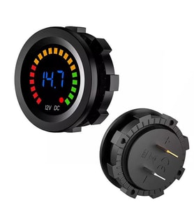 Powermaster IC-230E 6-18 Volt Voltmetre Pano Tipi Akü Göstergeli 28 Mm