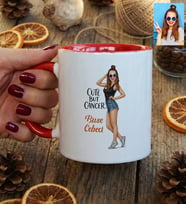 Kişiye Özel Karikatürlü Cute But Cancer Yengeç Burcu Kupa Bardak Doğum Günü Hediyesi