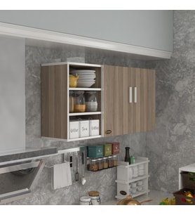 Kenzlife hazır mutfak castus22 crd 060*120*22 mutfak banyo dolabı kapaklı raflı