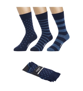 Ozzy Socks 3 Çift Dikişsiz Erkek Penye Pamuklu 4 Mevsim Çorap Dayanıklı Topuk Burun