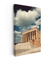 Kanvas Tablo Anıtkabir Bulutlu Gökyüzü Atatürk Tablosu Ev Ofis Duvar Dekoru