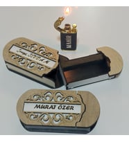 Çakmak Kişiye Özel İsim Yazılı ve Mdf Tasarım Kutulu 3