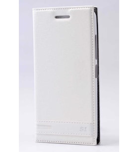 Zore Vibe S1 Lite ile Uyumlu Elite Serisi Kapaklı Kılıf Beyaz