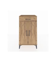 Hyperion Komodin 2 Raflı Tek Çekmeceli 2 Kapaklı 60x44x106 Çam-Çam