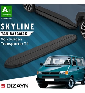 S-Dizayn VW Transporter T4 Kısa Şase Skyline Siyah Yan Basamak 213 Cm 1995-2003 A+ Kalite