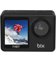 Nexa 1 Wi-Fi 5K 30FPS Aksiyon Kamerası 50 MP Çift Ekran Geniş Açılı ve EIS Özellikli 30M Su Geçirmez Bisiklet Motosiklet Vlog Kamerası Siyah (Siyah)