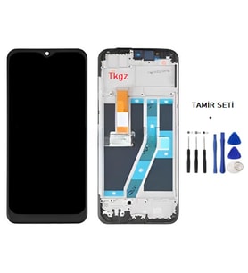 Tkgz - Oppo Realme C2 Uyumlu Lcd Ekran Dokunmatik Servis ÇITALI + TAMİR SETİ