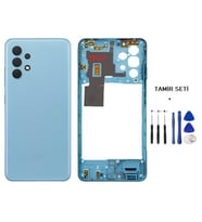 Samsung Galaxy A32 - SM-A325F FULL Kasa Arka Kapak Takım MAVİ - TAMİR SETİ