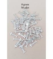 Oya Abiye Bileklik Kolye Pleksi Metalik Plastik Pul Gümüş Renk 8 gram 50 adet - BNC529
