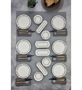 14 Parça Kahvaltı Takımı, 6 Kişilik, Modern ve Şık Tasarım