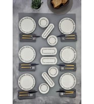14 Parça Kahvaltı Takımı, 6 Kişilik, Modern ve Şık Tasarım