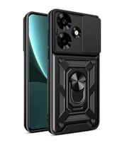 Infinix Hot 30 Uyumlu Kılıf Magnetik Standlı Kamera Korumalı Zore Sürgülü Vega Kapak