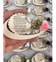Kişiye Özel Ahşap Magnet Hatıra (Bej)