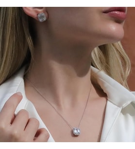 Baget Taşlı Gümüş Set