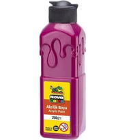 Fuşya Akrilik Boya 250 gr 1 Adet Su Bazlı Akrilik Boyası Hobi Sanatsal Boy Tuval Ahşap Metal