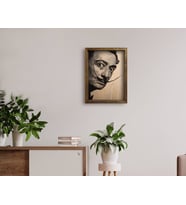BK Home Salvador Dali Tasarımlı Doğal Masif Ahşap Çerçeveli Tablo 45x65cm-34