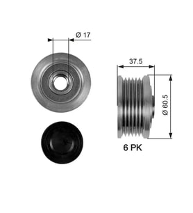 GATES OAP7048 Alternator Kasnagi 9948225 9951162