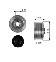 GATES OAP7048 Alternator Kasnagi 9948225 9951162
