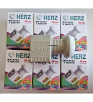 Herz HR-902 Çiftli LNB Altın Uçlu 0.1 DB Gold İkili LNB (Gri)