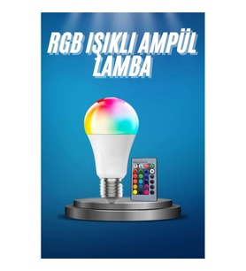 Mey İthalat® Ayarlanabilir Parlaklık RGB Led Ampul Beyaz Lamba Ve Renkli Ampul