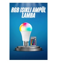 Mey İthalat® Ayarlanabilir Parlaklık RGB Led Ampul Beyaz Lamba Ve Renkli Ampul