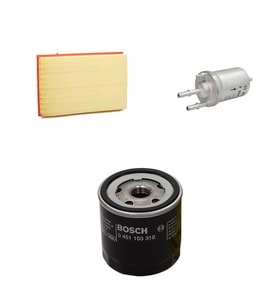 Bosch Filtre Bakım Seti Seat Cordoba 1.4 Benzinli 2006-2009 Hava + Yağ f. + Yakıt Filtre Bosch