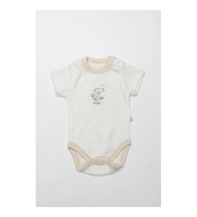 Bistyle Body Yarım Kol My Favorite Zoo 17184 Ekru