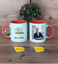 En İyi Eczacı Kupa Bardak Turuncu Fotoğraflı Tıp Bayramı Hediyesi Eczacılık Günü Hediyesi