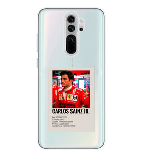 Redmi Note 8 Pro Uyumlu Carlos Sainz Desenli Şeffaf Telefon Kılıfı