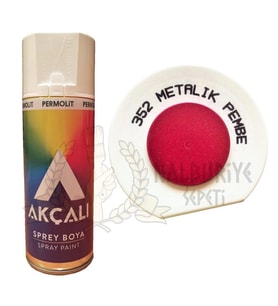 Akçalı Akrilik Sprey Boya METALİK PEMBE (Simli) 400 ml - 352