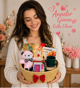 Anneler Günü Hediyesi Anneler Gününe Özel Premium Tasarım Hediye Sepeti (10 ürün)