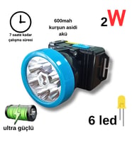 Ultra Güçlü 2 Farklı Moda Sahip 8 Saate Kadar Çalışma Süreli 2w Kafa Lambası