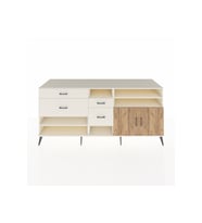 Kronos Konsol 5 Raflı 4 Çekmeceli 2 Kapaklı 220x59x99 Aytaşı-Çam/Aytaşı