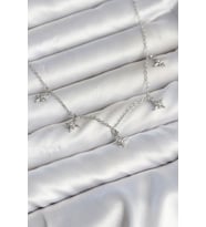 Pirinç Gümüş Renk Sıralı Minimal Kutup Yıldızı Model Kadın Kolye TJ-BKO11144