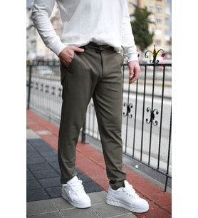 Bel Lastik İpli Kumaş Jogger