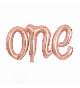 Rose Gold One Yazı Folyo Balon 107x50 Cm