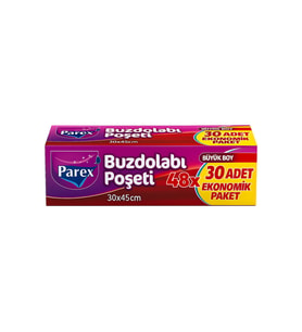 30’lu Buzdolabı Poşeti Büyük Boy 30 x 45 cm 48'li Paket